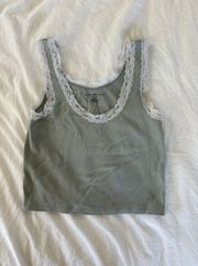 Brandy Lace Trim Crop Tank