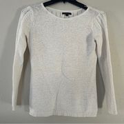 Rachel Zoe Cream Knit Crewneck Sweater Size Large Neutral Classic Winter