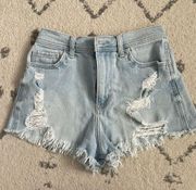 Light Wash Jean Shorts