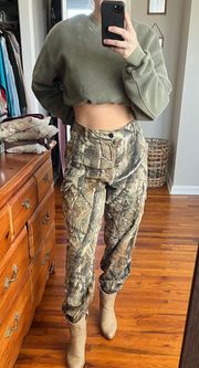 Camo Cargo Straight Leg Pants