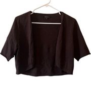 Lafayette 148 brown short sleeve bolero shrug sweater