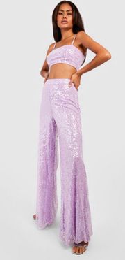 Sequin Wide Leg Pants