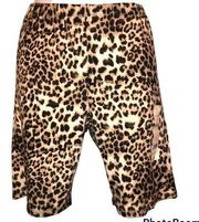 Bobbie Brooks Sz M Leopard Bike Shorts NEW NWT