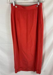 Vintage 100% silk Maxi Wrap skirt size 6 Tall