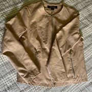 Kenneth Cole Reaction Faux Leather/ Microfiber Cropped Jacket, size large.