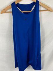 Nike Elite Dri Fit Blue Athletic Tank Size Large