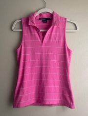 Vintage  Sport Sleeveless Pink Polo