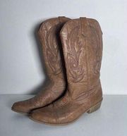 Women's Coconuts Brown Cowboy Cowgirl Western Boots Size 10M