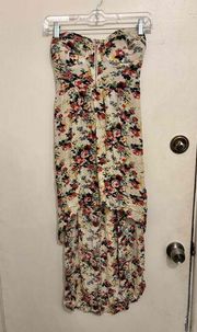 Delias Womens Floral Print Sleeveless Sweetheart Maxi Dress Size S