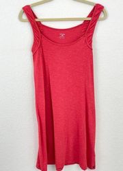 Horny Toad Women's Active Sleeveless Tank Midi Dress Organic Cotton Coral Size M