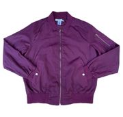 Say What Red Burgundy Maroon Bomber Zip Up Jacket