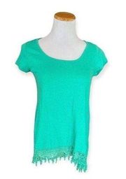 Womens French Laundry Crocheted Bottom Tunic - Sz M