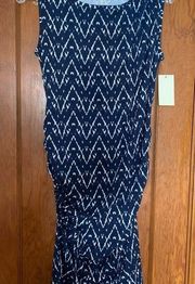 Loveappella Draped front printed dress. Size large