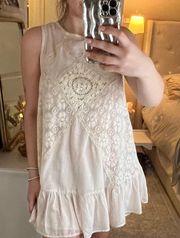 Tan Sundress with Lace Detail