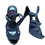 9&Co Iridescent Strappy Platform Heels