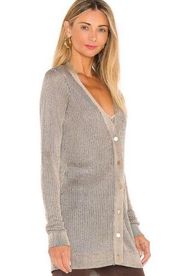 L’AGENCE Womens Millie Lure Ribbed Knit Cardigan Sweater Size XS/T 100% Rayon