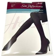 00s HANES Vintage Black Opaque Comfort Stretch Tights