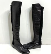 Stuart Weitzman 50/50 Black Leather Over the Knee Boots Mainline 9