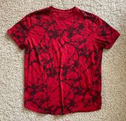 Black And Red Tye Dye T-Shirt