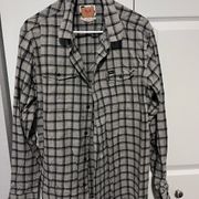 RVCA plaid button down shirt size large