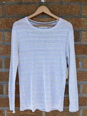 Brochu Walker Pullover Sweater Knit Harland Tee S Linen Cashmere Blend small