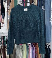 emerald green knitted sweater *xsmall*