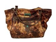 Cynthia rowley faux leather western long horn weekender bag