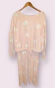 Secret Treasures Heart Print 2-Piece Set Pajamas - size XL