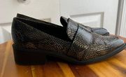 H&M reptile texture loafers size 7