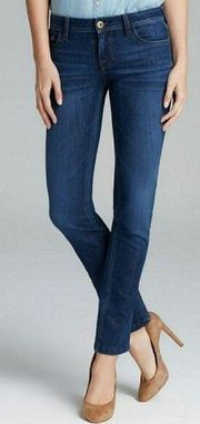 DL1961 Nicky Dark Wash Mid Rise Cigarette Straight Leg Jeans Size 27