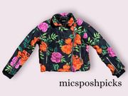 Express Floral Cropped Puffer Coat