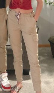 Tan Skinny Cargo Pants