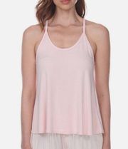 PJ HARLOW Pajama Cami Large Ribbed Tank Peach Supima Cotton Lounge Casual NWT