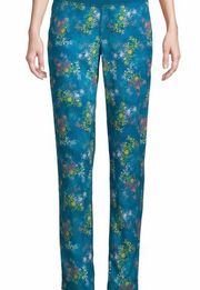 Lands’ end women’s high rise everyday active skinny pants blue teal tie dye