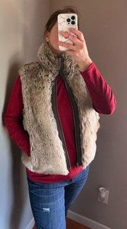 Weatherproof Garment Company Reversible Faux Fur Vest with pockets on both sides