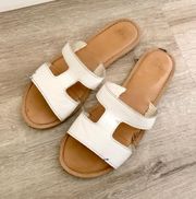 White Cut Out Sandals Size 7