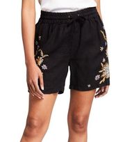 JOHNNY WAS Elia Linen Embroidered Shorts NWT in Size XS