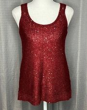 ANNE KLEIN XS WINE COLORED TANK TOP