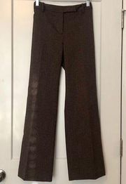 Ann Taylor Petite Brown Wool Dress Pants Wide Leg