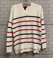 Striped Hooded Sweater M