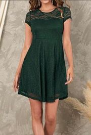 NWT- Stunning green floral lace dress