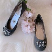 Dollhouse Woman’s  Sparkle Stone Gray Flats