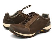 Dansko Womens 40 Peggy Waterproof Sneaker Lace Up Brown Walking Shoes Vibram