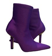 Good American Neoprene Ankle Boots Size 4 Purple NWOB