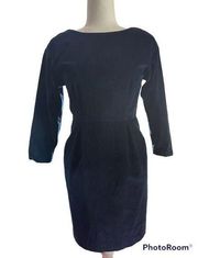 Steven Alan Size 4 Navy 100% Cotton Zip Back Dress w/ Pockets