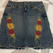 Baby Phat stretch denim skirt