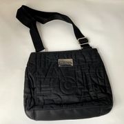 Kenneth Cole Reaction Crossbody Quilted Purse Black Zip Closure Nylon Bag