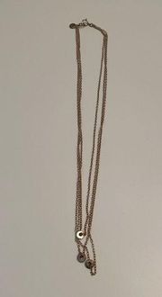 Gorjana 3 layer silver necklace