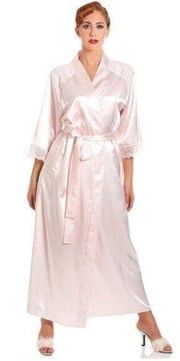 Dior Vintage Pink Satin Maxi Robe Women’s Size Large