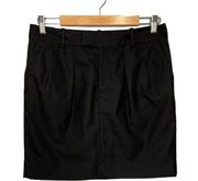 Gap Pleated Front Pocket Career Lined Zip Mini Skirt Black 4